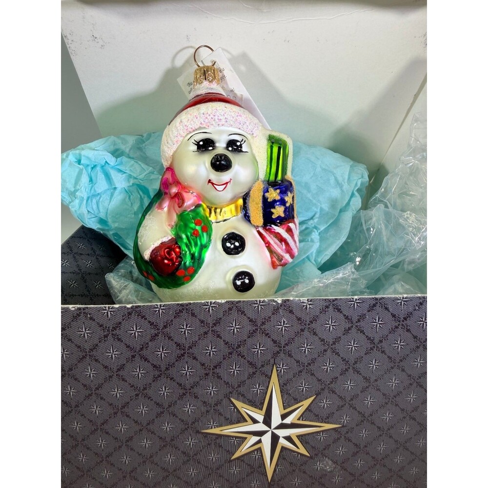 Christopher Radko "Wee Frosty" 1996 Snowman with Wreath & Gifts